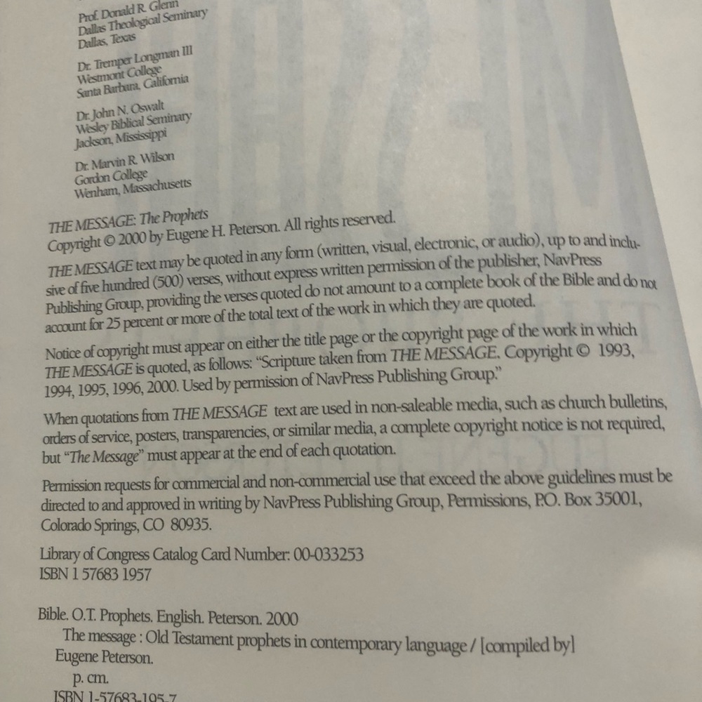 The Message the Old Testament Prophets by Peterson 2000 - Picture 14 of 15